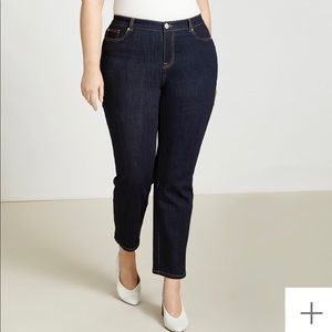 Eloquii Essential Relaxed Ankle Jean Dark Wash 16.